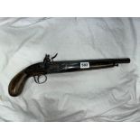 FLINT LOCK HOLSTER PISTOL WITH OCTAGONAL BARREL