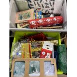 CRATE OF CHRISTMAS GIFT BAGS AND RELATED WRAPPING ITEMS