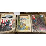 TWO BOXES OF 2000 AD COMICS FROM 1980S MEGAZINES