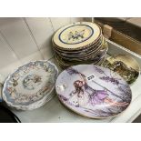 SELECTION OF ROYAL WORCESTER PLATES LAVENDER ROSE SERIES AND ROYAL DOULTON