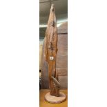 DRIFTWOOD SCULPTURE ON STAND