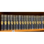 SET OF WALTER SCOTT NOVELS IN BLUE AND GILDED BINDINGS ADAM AND CHARLES BLACK 1893 AND SILVER