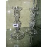 PAIR OF WATERFORD CRYSTAL CANDLE STICKS