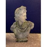 STONEWARE BUST AREA OF THE CLASSICAL GREEK 51CM H