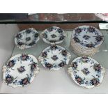 19TH CENTURY PEARLWARE DINNER SERVICE INCLUDING TAZZAS