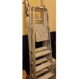 EXTENDING LADDER AND PAIR OF BELDRAY STEP LADDERS