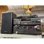 TECHNICS COMPACT DISC PLAYER AND STEREO CASSETTE PLAYER WITH SPEAKERS