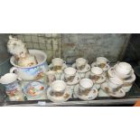 SOMERSET COTTAGE TEA CUPS AND SAUCERS,