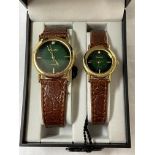 BOXED HIS AND HERS UNISTAR QUARTZ WRIST WATCHES