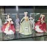 ROYAL DOULTON AND COALPORT FIGURES - SOUTHERN BELLE, DIANA,