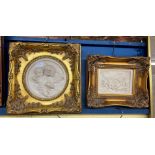 MARBLE BAS RELIEF PLAQUE OF PLAYFUL CHERUBS WITH ST.