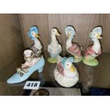 BESWICK AND ROYAL ALBERT JEMIMA PUDDLEDUCK BEATRIX POTTER FIGURES