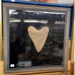 CONTEMPORARY BRONZED SHARK TOOTH PLAQUE SIGNED BY ARTIST IN BOTTOM RIGHT HAND CORNER 61CM X 61CM