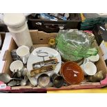 CARTON - PEWTERWARE AND GLASSWARE AND OTHER ITEMS