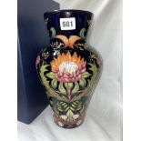 LIMITED EDITION MODERN MOORCROFT POTTERY 2012/2013 'JUBILATION' OVOID FORM TAPERED NECK VASE