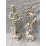 TWO GOEBEL COUNTRY CHARACTER SERIES "GRAPE PICKER" AND "SEED SOWER" FIGURES