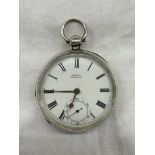 BIRMINGHAM SILVER CASED POCKET WATCH BY WALTHAM AND CO