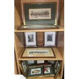 SELECTION OF CASH'S WOVEN SILKS, BUTTERFLIES, COVENTRY LANDMARKS, STATE COACH,