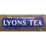 VINTAGE 'LYONS TEA' ENAMEL SIGN