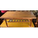 DANISH TEAK EXTENDABLE DRAWER LEAF COFFEE TABLE BY TRIOH