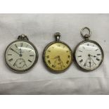 800 WHITE METAL CASED POCKET WATCH, LONDON SILVER CASED POCKET WATCH,