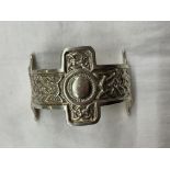 LANSON AND CO GLASGOW SCOTTISH SILVER CELTIC KNOT DEMI LUNE NAPKIN RING