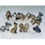 SELECTION OF WADE WHIMSIES INCLUDING LADY AND THE TRAMP CHARACTER FIGURES