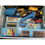 BOX OF THOMAS THE TANK TOMY TOY TRAINS SETS AND CARRIAGES