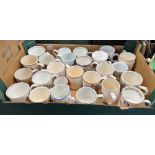 CARTON OF ROYAL COMMEMORATIVE POTTERY AND BONE CHINA MUGS INCLUDING AYNSLEY, JAMES KENT,