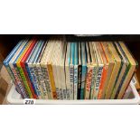 CRATE OF CHILDRENS MAIINLY BLUE PETER ANNUALS,