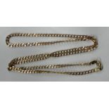 9CT GOLD FLAT CURB LINK CHAIN 9.