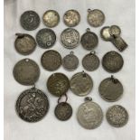 SMALL BAG OF VICTORIAN SIX PENCE, MINIATURE MONEY, 3DS,