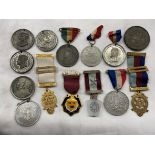 BAG OF MISCELLANEOUS ROYAL COMMEMORATIVE ISSUE MEDALLIONS, AND ENAMEL MEDALLIONS,