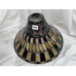 LEADED IRIDESCENT STAINED GLASS TIFFANY INSPIRED CONICAL SHADE