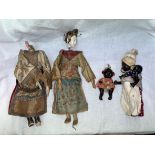 BOX OF INTERESTING ORIENTAL DOLLS,