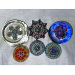 SIX SMALL AND INTERMEDIATE PAPERWEIGHTS - CAITHNESS,