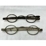 TWO PAIRS OF 19TH CENTURY STEEL SPECTACLES