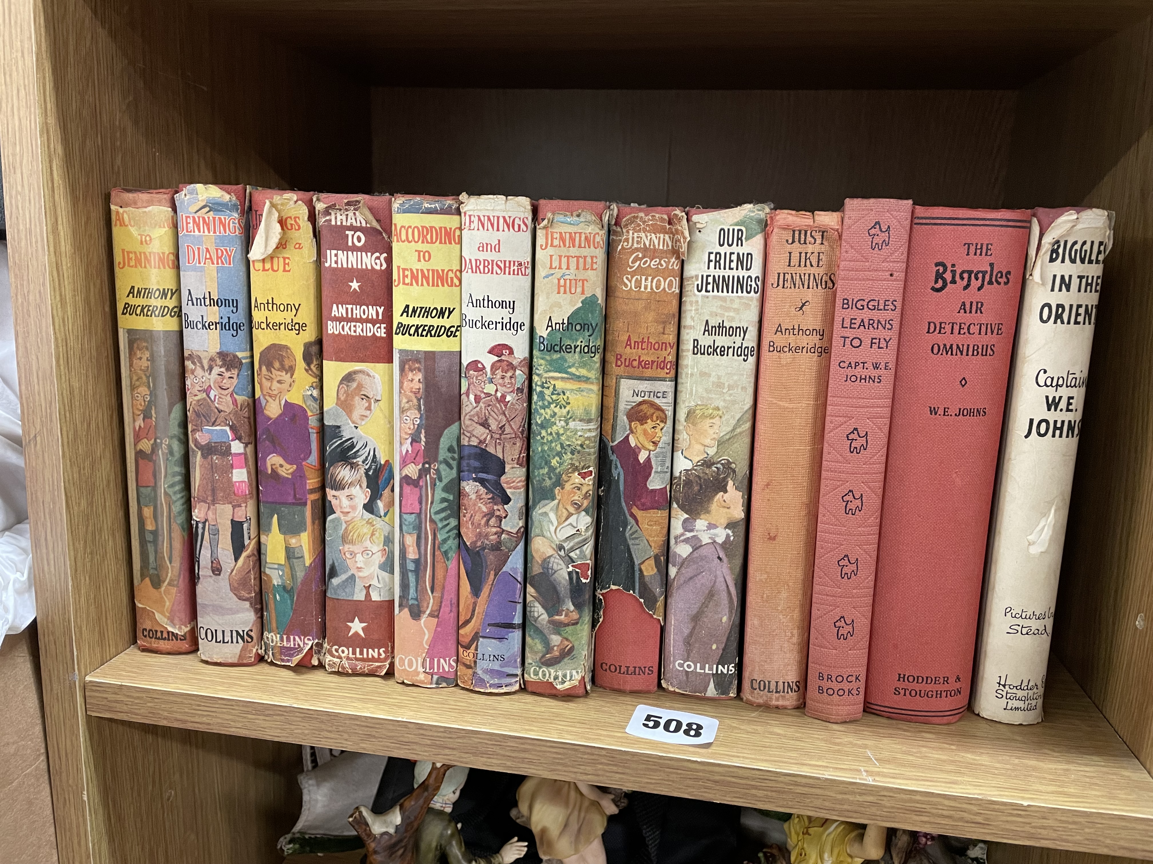 JENNINGS AND BIGGLES BOOKS SOME WITH DUST COVERS
