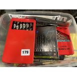 TUB OF NEW HEAVY DUTY HSS DRILL BIT SETS