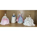 FOUR ROYAL DOULTON FIGURES - CHARLOTTE, MY LOVE, AMY,