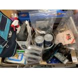 BOX OF PET DOG GROOMING ITEMS AND ACCESSORIES