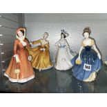 FOUR ROYAL DOULTON FIGURINES - MARGARET, MELANIE, KIRSTY,