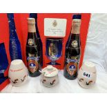 CARLTON WARE MY GOODNESS ITS GUINNESS THREE PIECE CRUET SET AND LIMITED EDITION 3776/5000 BOTTLE OF