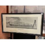 MONOCHROME PRINT OF A MAORI WAR-CANOE IN FRAME