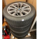 SET OF DUNLOP 225/50R 17 BMW TYRES AND TRIMS