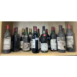 VINTAGE TAYLORS PORT AND VARIOUS BOTTLES OF MAINLY RED WINES