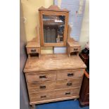 PINE EDWARDIAN SATIN WALNUT FINISH DRESSING TABLE