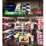 THREE SHELVES OF LLEDO DAYS GONE BY MODEL TRUCKS AND WAGONS AND VINTAGE VANS