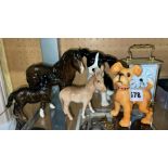 BESWICK GLOSS DOG A/F, SYLVAC SEATED DOG FIGURE,