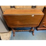 LATE VICTORIAN MAHOGANY CROSS BANDED SUTHERLAND TABLE